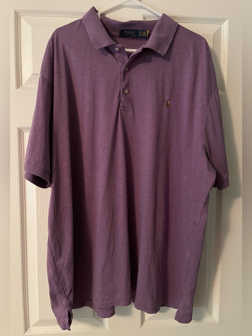 Polo Men’s Purple Short Sleeve Cotton Polo Sz. 3XB Big & Tall